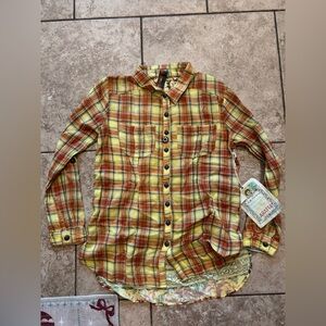 Aratta silent journey Plaid and Floral size M NWT